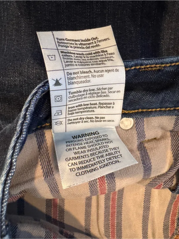Carhartt Flannel Lined Straight Leg Jeans Size 8 - Image 10