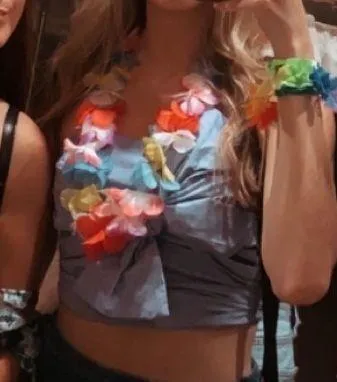 Boutique Do + Be Blue Crop Top - Image 3