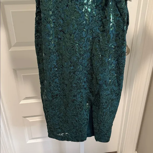 Kensie Emerald Green Sequin Lace Sheath‎ Dress Size 4 NWT - Image 5