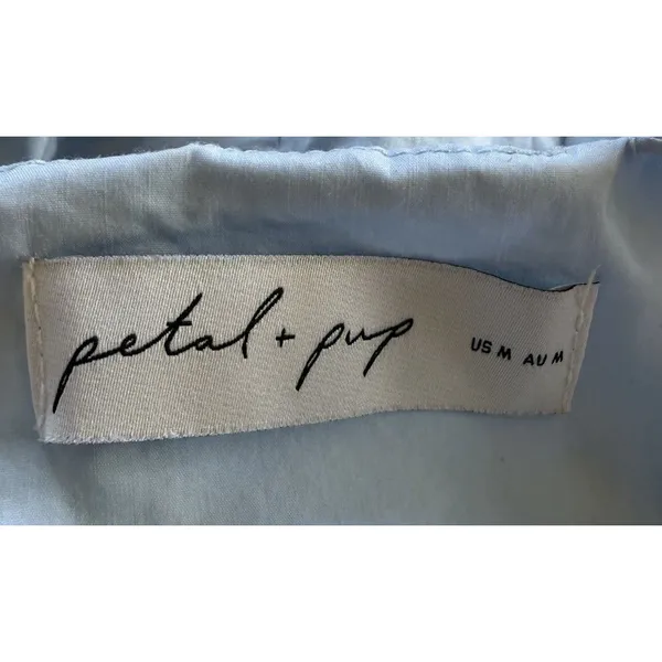Petal And Pup Blue Maxi Dress Womens M Fit Flare Sleeveless Cottagecore Coquette - Image 11