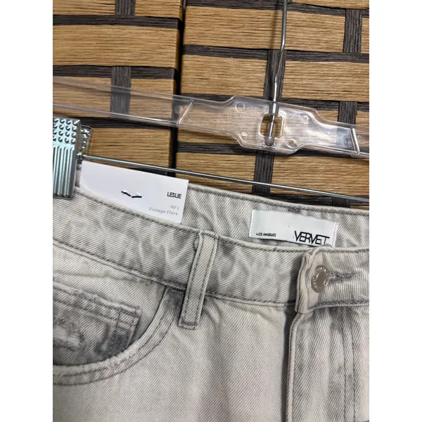 Vervet‎ Gray Leslie 90's Vintage Flare Jeans Size 28 - Image 6
