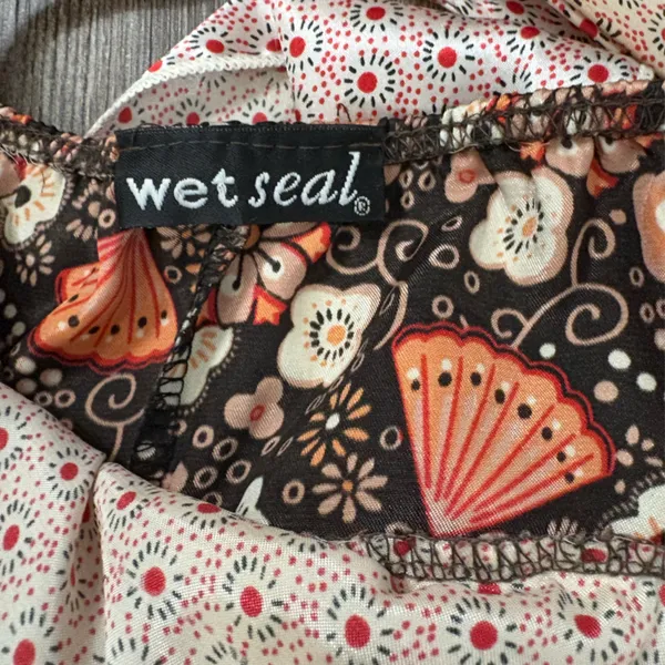 Wet Seal Vintage Y2K Halter Floral Top Dress Cottage Boho Forest Fairy Medium - Image 7