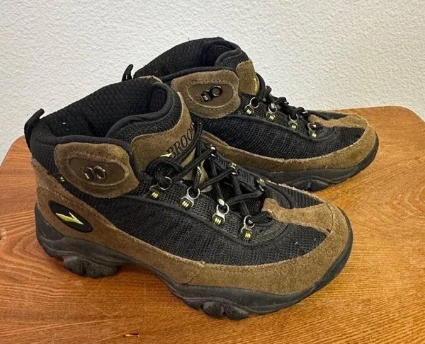 Brooks Women's Suede Mesh Hiking Boots Tan Black 29236 SIZE 6.5 Sku 2706 - Image 8