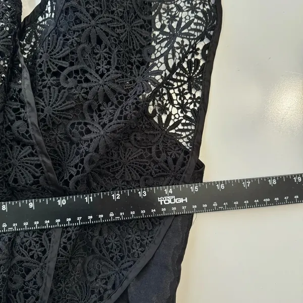 Topshop Women Embroidered‎ Tops, Black Size 4 - Image 7