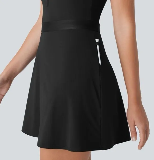 NWT Halara Half Zip Racerback Cut Out Cool Dry Mini Golf Active Dress-Golf Tee - Image 7