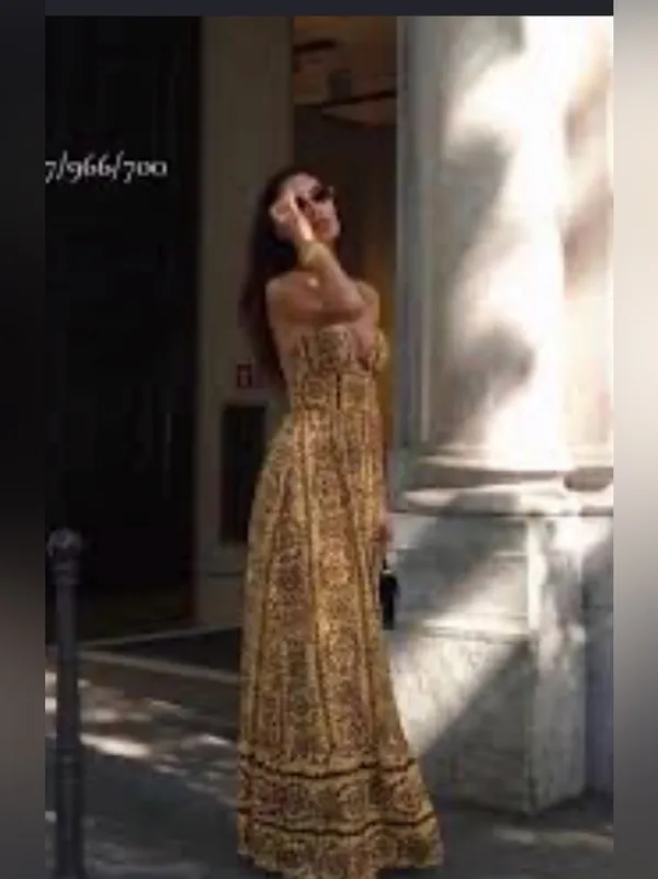 Zara embroidery eyelet cut out maxi dress - Image 2