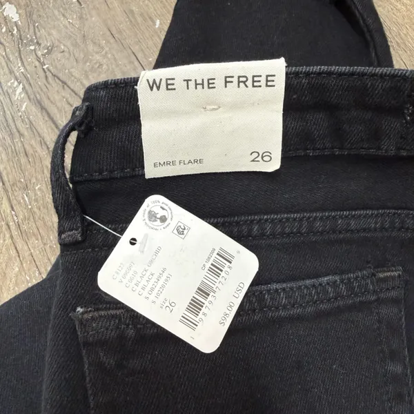 We‎ The Free Emre Flare Jeans in black size 26 NWT - Image 8