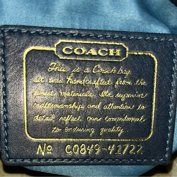 Coach Y2K Vintage Signature Denim Blue and Cream Crossbody Bag - Image 11