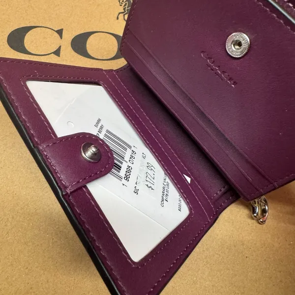 coach Snap Wallet In Signature Canvas With Country Floral Print cm973 - Image 5