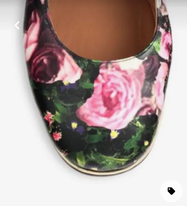 Givenchy rose floral-print camouflage elasticated ballet flats size 36.5 US 6 - Image 12