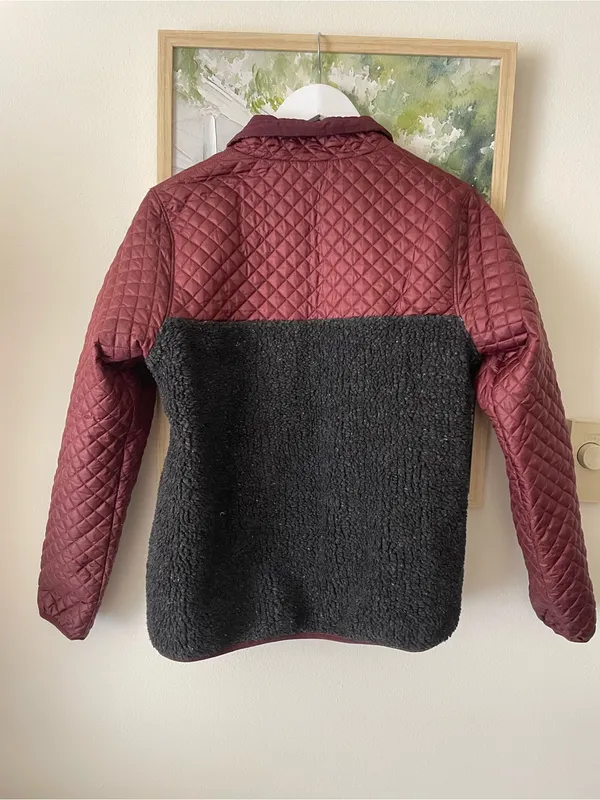 Patagonia Mixed Media Snap-T Pullover Quilted Jacket Drumfire Red Women’s Small - Image 6