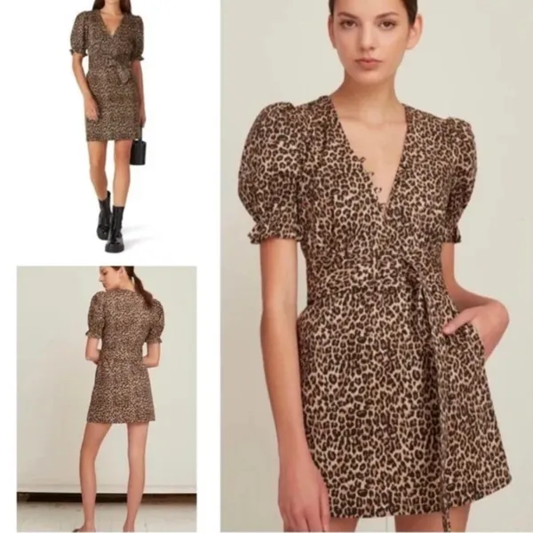 Marissa Webb Collective Carly Leopard Cheetah Mini Dress size 2 $398 - Image 3
