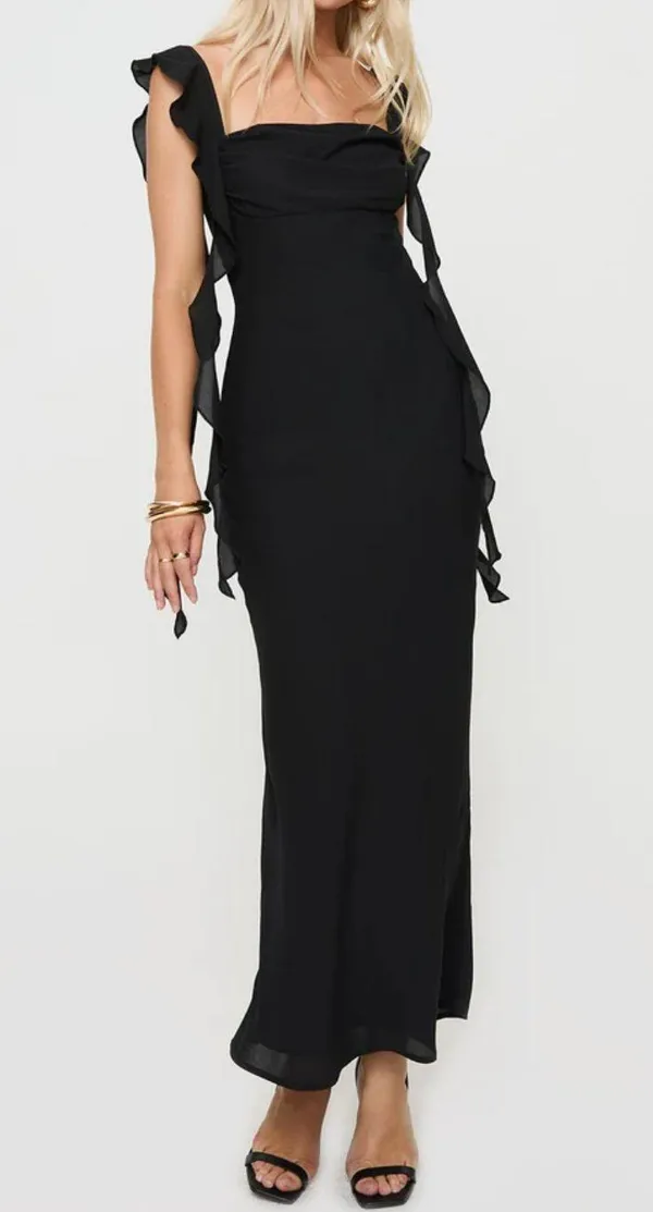 Princess Polly Lanai Maxi Dress Black - Image 2