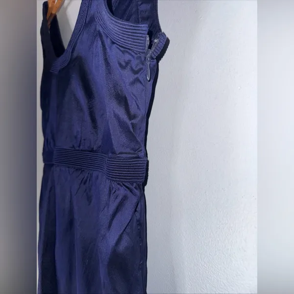 calypso st barth Medium Navy Blue‎ Silk Sheath Dress Empire Waist - Image 4