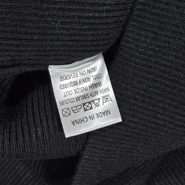 AREA STARS Black‎ Ribbed Knit Square Neck Long Sleeve Sweater Dress XS - Image 5