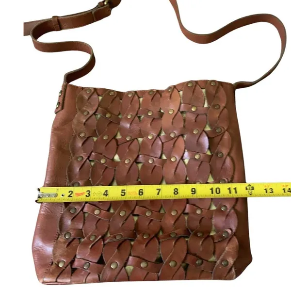 Patricia Nash Raiano Twisted Braid Crossbody Brown Leather Boho Artisan Festival - Image 7