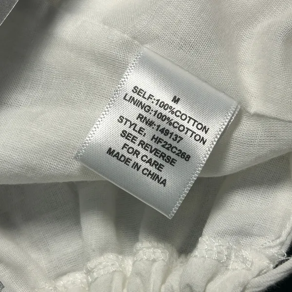 NWT HYFVE White Ruffle Front Tie Back‎ Crop Top Size Medium Romantic Poet Boho - Image 5