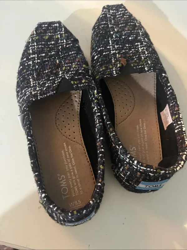 Tom’s Women’s Tweed Grandpacore Slip On Shoes Size 6.5 Preppy - Image 5