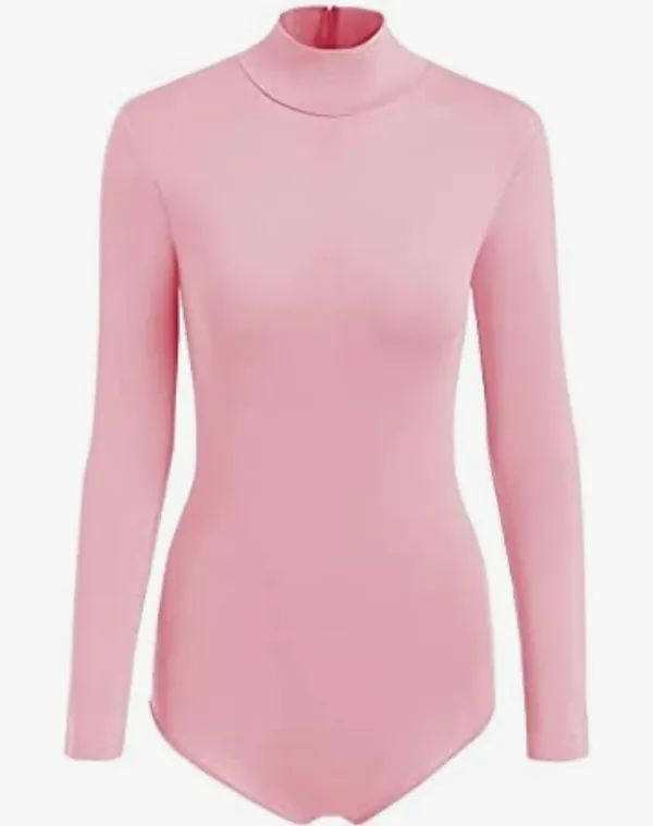 Supernowa High Neck Long Sleeve Bodysuit Leotard - Image 4