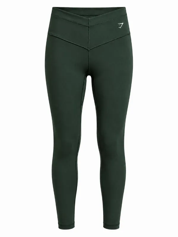Gymshark Crossover Leggings Dark Forest Green M - Image 2