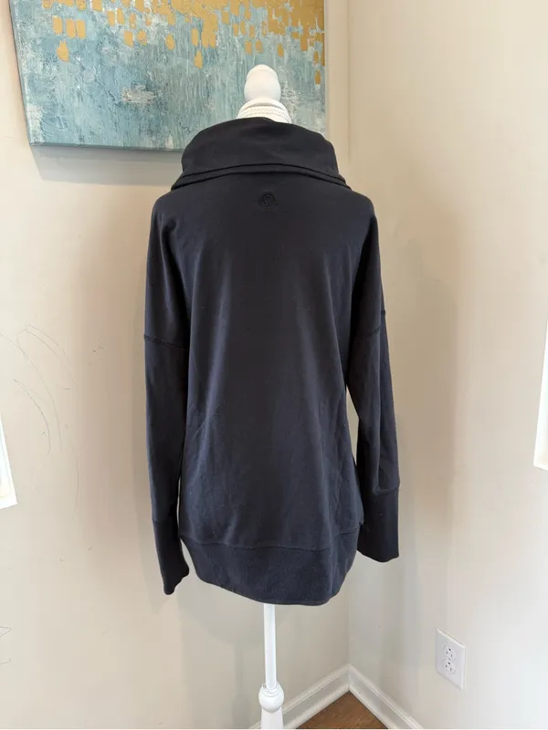 lululemon athletica Black Cowl Neck Pullover Size 10 - Image 2