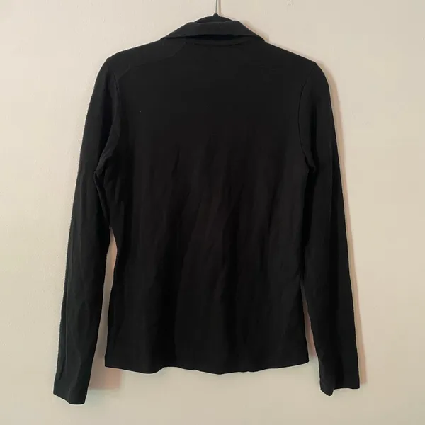 Icebreaker Black Merino Wool Quarter Zip Pullover Gorpcore Outdoor Women Medium - Image 6