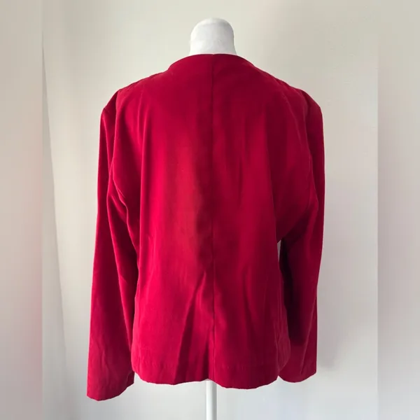 Vintage Y2K Positive Attitude Red Full Zip Jacket Size 12 - Image 6