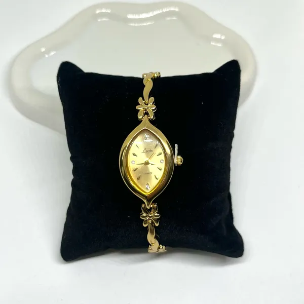 Dainty Gold Tone Bow Watch - Image 4