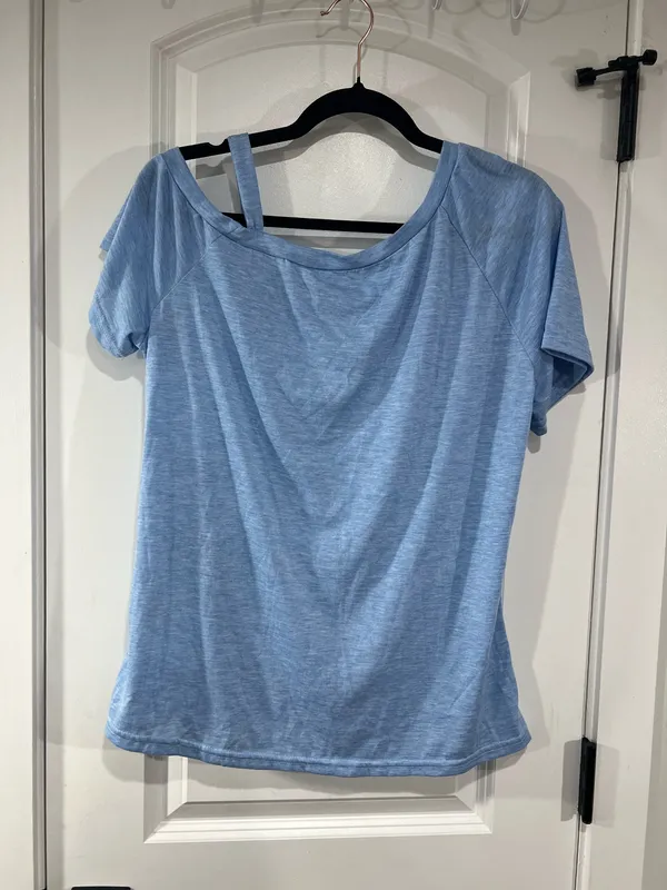 SheIn Pretty powder blue off the shoulder top - Image 5