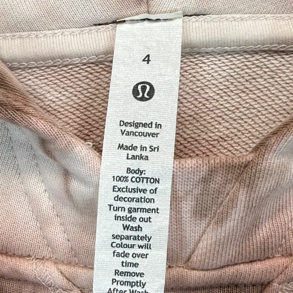 Lululemon All Yours Tie Dye‎ Hoodie Pullover Sweatshirt Earth Dye Clay Size 4 - Image 4