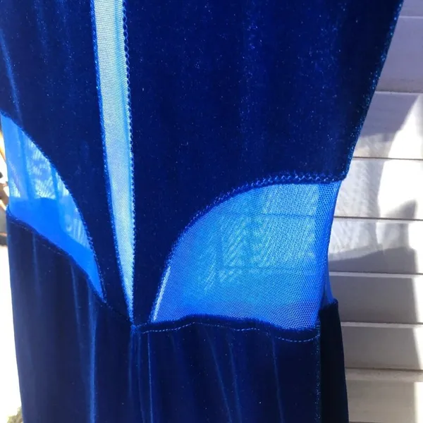 Vintage 90s dancer costume jumpsuit velvet sheer mesh balletcore punk goth alt - Image 8