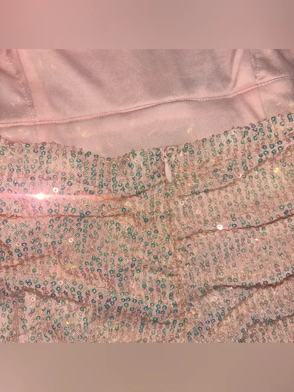 Lucy in the Sky Rosemary Sequin Ruched Bodycon Dress - Image 8