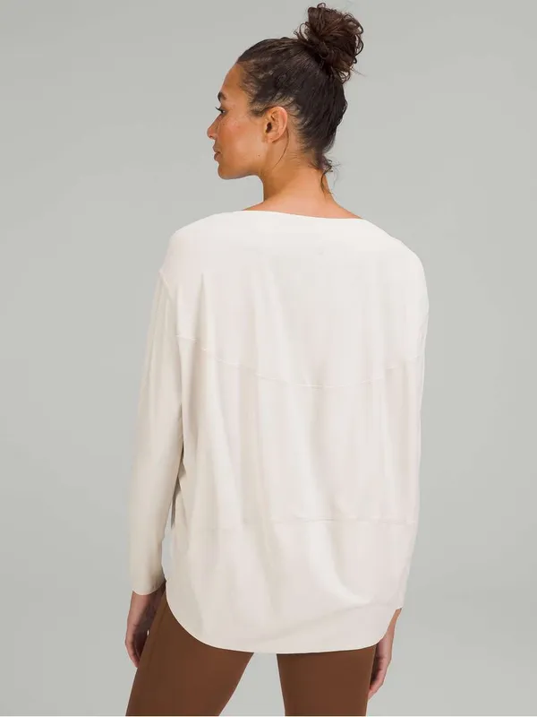 Lululemon Back in Action Long Sleeve Shirt Nulu In White Opal - Image 4