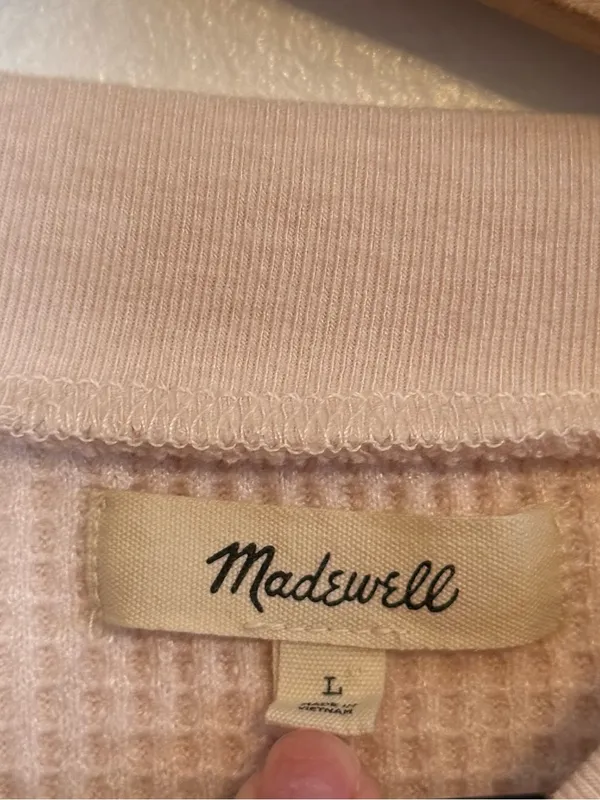 Madewell Waffle-Knit Long-Sleeve Crewneck Tee‎ - Image 3