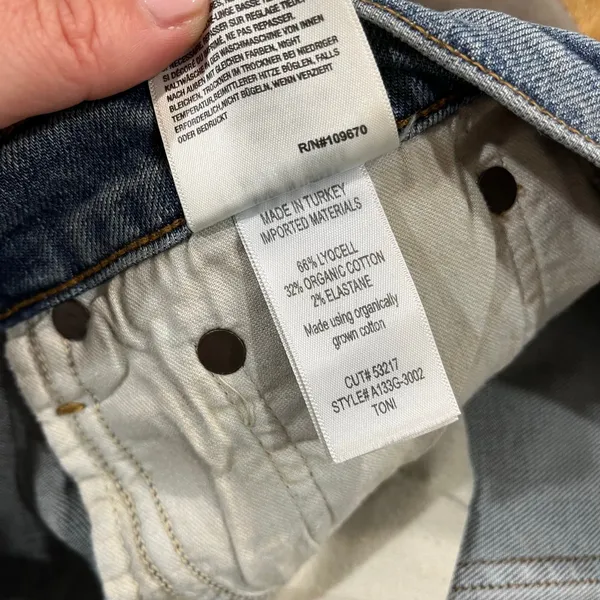 AGOLDE Jeans‎ Toni Mid-Rise Casual Straight Size 31 Blue A133G-3002 - Image 6