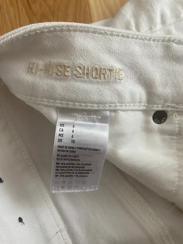 White High Rise Shorts - Image 5