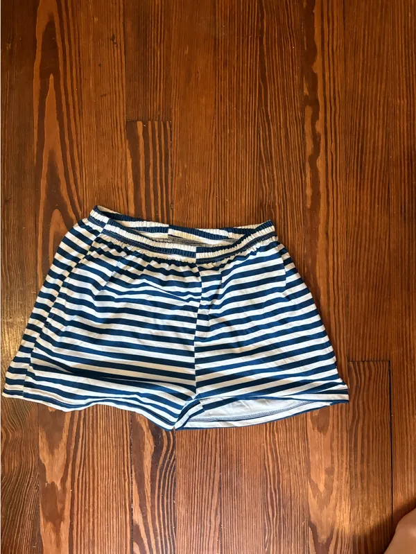stripped sweat shorts Blue Size M - Image 2