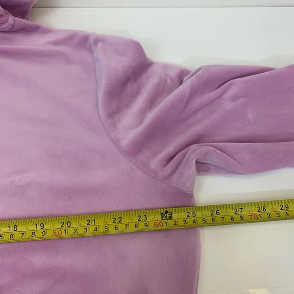 Avia Women's Plus XXL 20 Lavender Purple Y2K Velour Full Zip Hooded Sweatshirt - Image 3