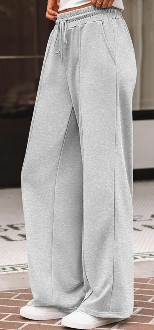 Amazon Womens Wide Leg Sweatpants Baggy Lounge Travel Pants - Image 3
