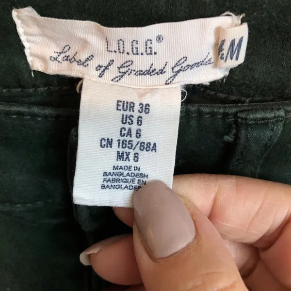 L.O.G.G‎ Forest Green Skinny Jeans - Image 4