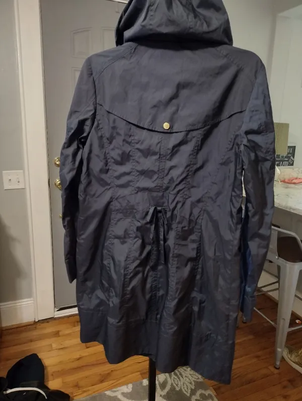 Cole Haan Signature Navy Hooded Trench Coat - Image 2