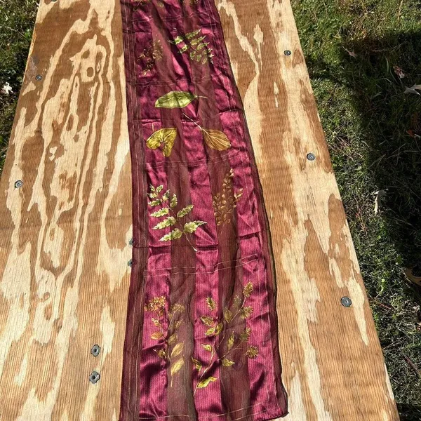 Vintage jones New York scarf Leaves fall‎ - Image 2