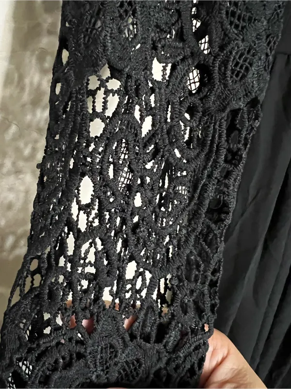 Lulus Awaken My Love Black‎ Lace Open Back Cutout Formal Gown Maxi Dress - Image 9