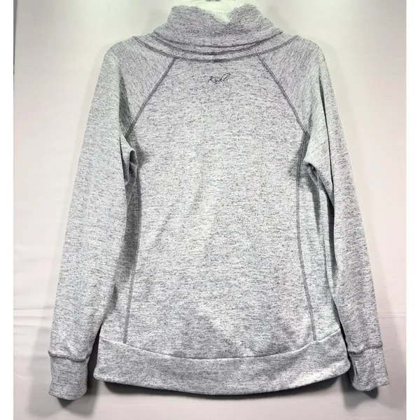Kuhl Women Mock Neck Lea‎ Pullover Sweatshirt Gray Outdoors Activewear Large - Image 2