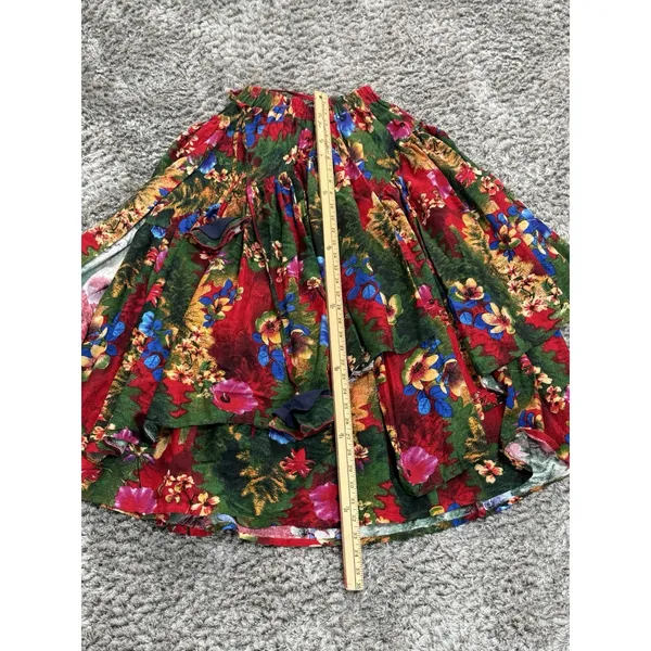 Vintage Women’s Maxi Skirt Floral Boho Layered Festival Whimsigoth Size XS NWT - Image 12
