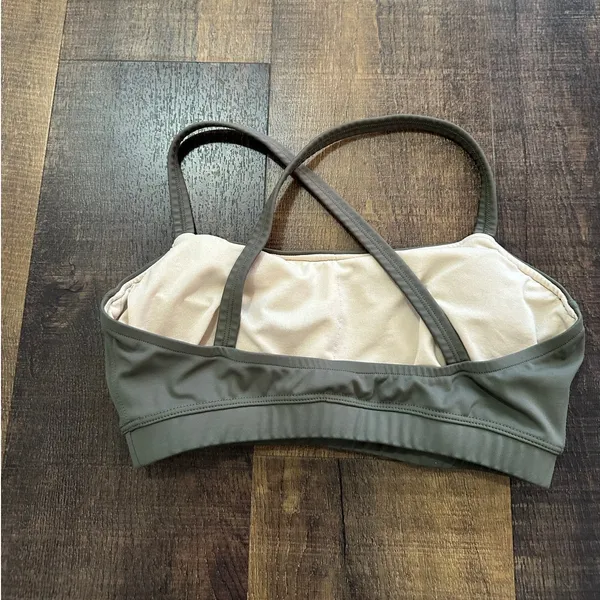 Albion Fit Olive Green Bikini Swim Top Small - Image 3