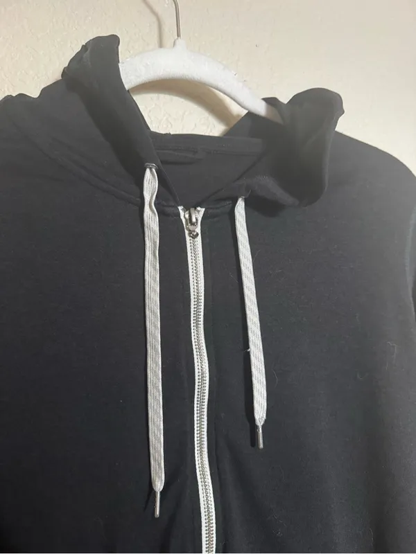 Vuori Halo Performance Full Zip Hoodie Jacket Sz M Black Soft Lounge - Image 5