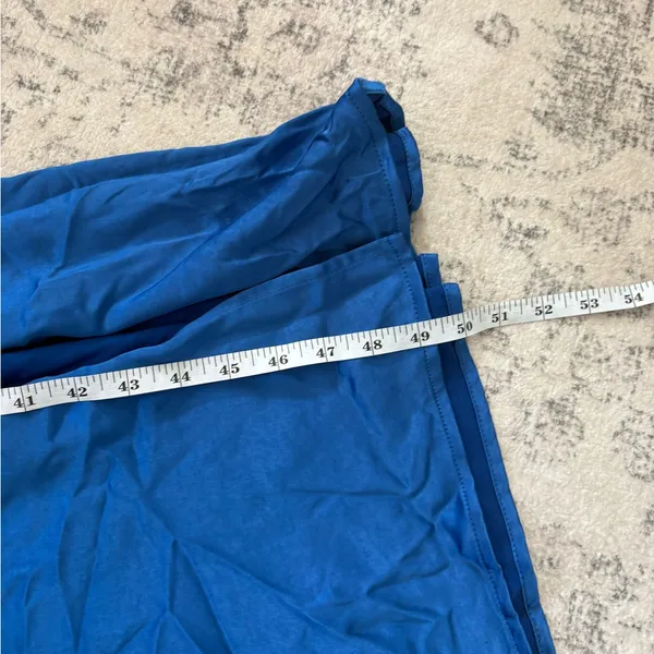 Lulus Reglan Blue Satin One-Shoulder Sash Midi Dress Size Medium NWT Formal Sexy - Image 8