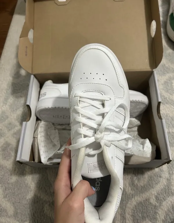 White Adidas Women’s Sneakers - Image 2
