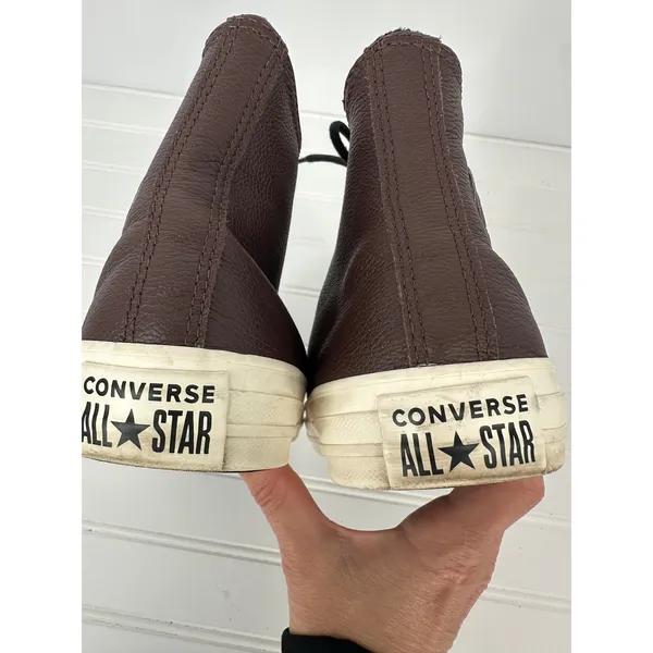 Converse Chuck Taylor All Star Leather High Top Sneakers Brown Men 5.5 Women 7.5 - Image 11